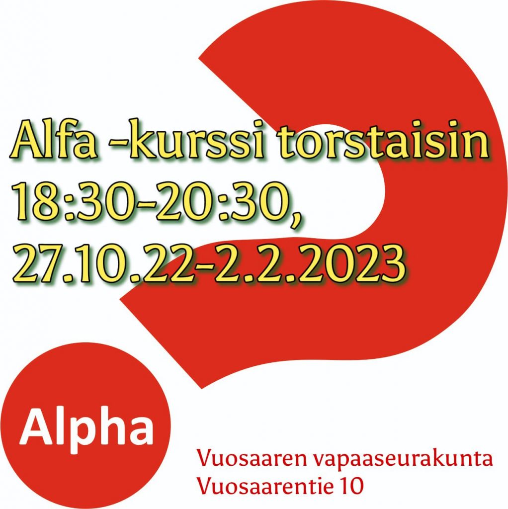 Alfa -kurssi Vuosaaren Vapaaseurakunta 27_10_2022_2_2_2023